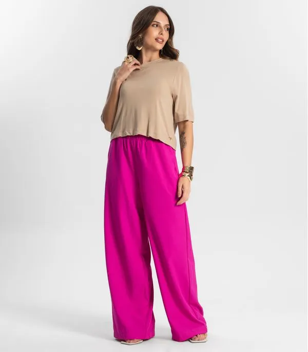 Calça Feminina Pantalona Endless Rosa G