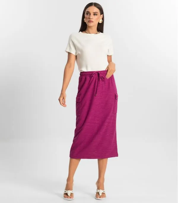 Saia Feminina Midi Endless Roxo P