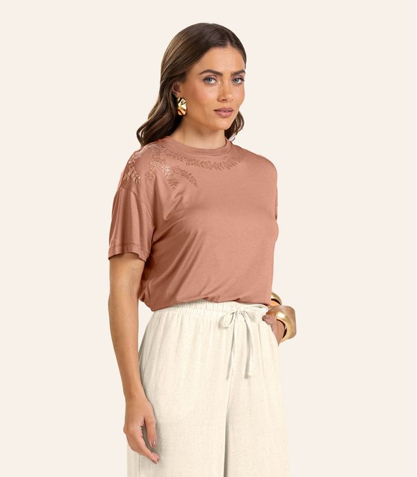 T- shirt Feminina Endless Marrom G