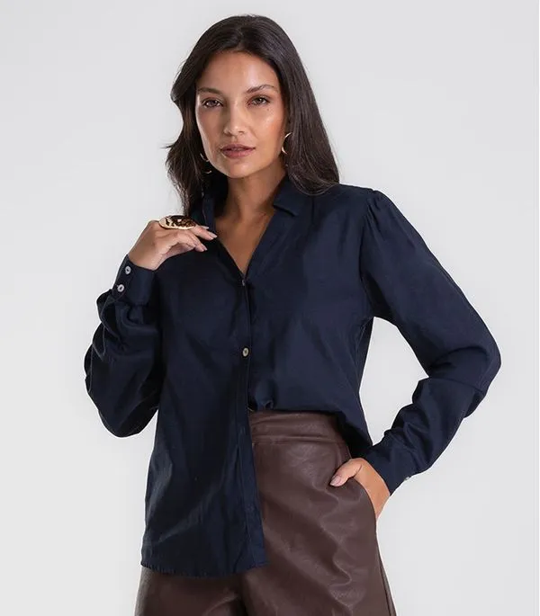 Camisa Feminina Manga Longa Endless Azul M