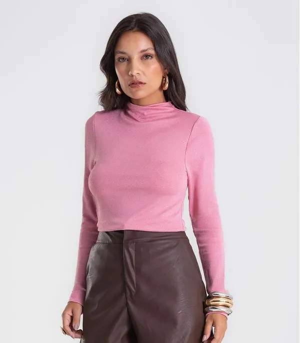 Blusa Feminina Manga Longa Shine Endless Rosa P