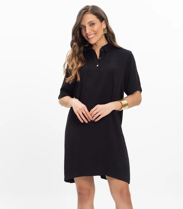 Vestido Curto Viscose Double Feminino Endless Preto M