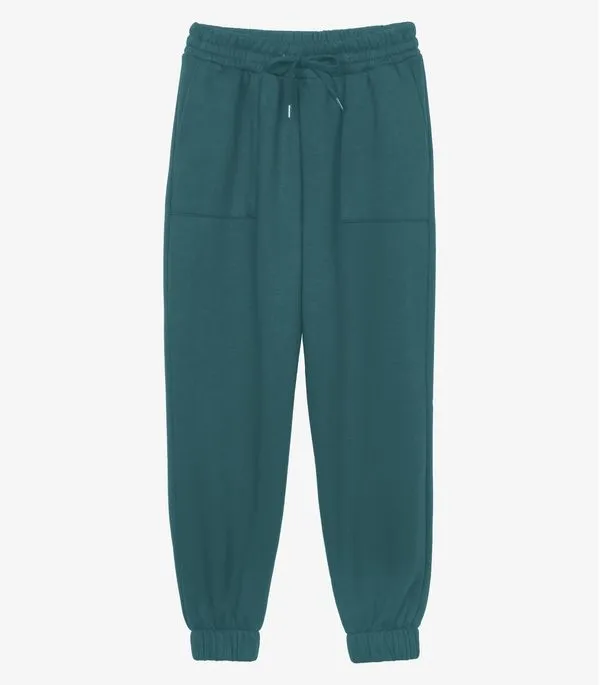 Calça Feminina Moletom Jogger Básico Endless Verde GG