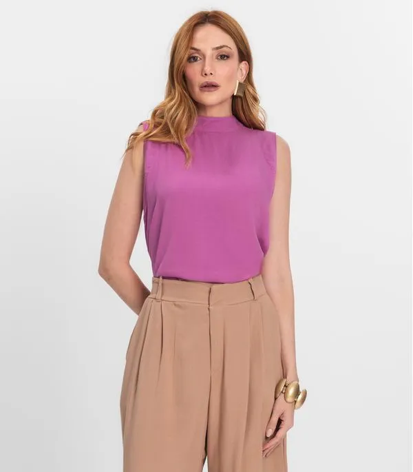 Regata Feminina Gola Alta Endless Rosa G