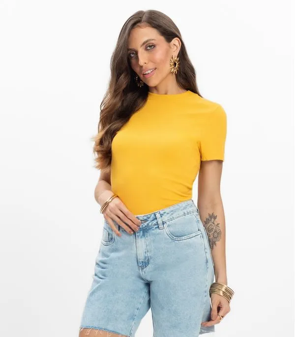 Blusa Feminina Em Ribana Endless Amarelo P