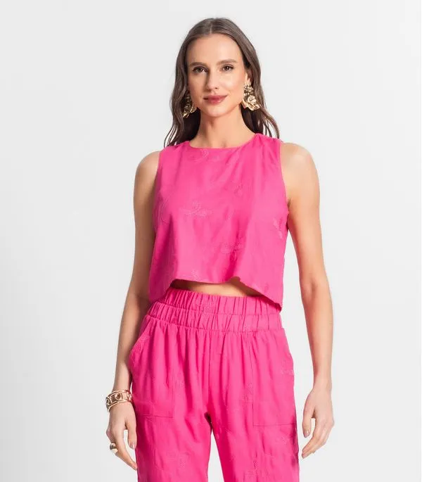 Regata De Linho Feminina Endless Rosa M