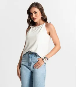 Blusa De Alça Feminina Endless Bege G