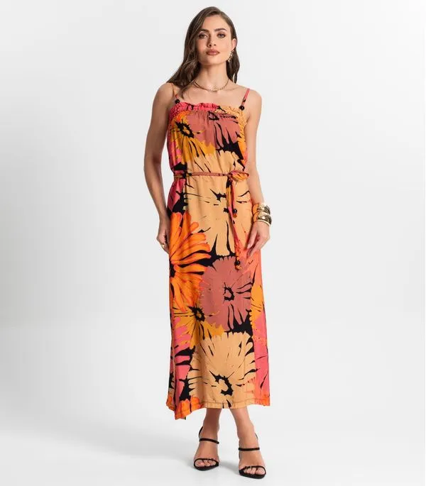 Vestido Midi De Alça Endless Preto M