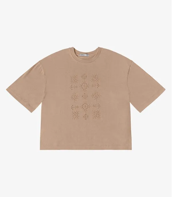 T- Shirt Feminina Meia Malha Endless Marrom GG