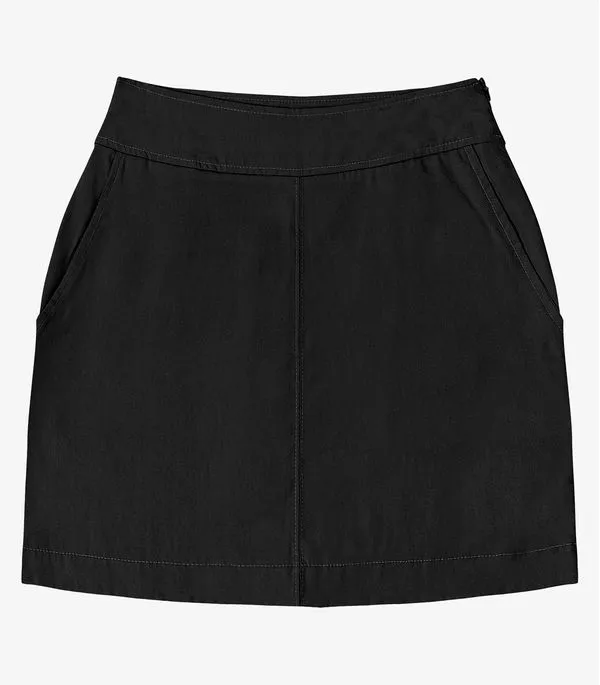 Saia Curta Feminina Com Bolsos Endless Preto M