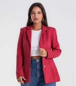 Blazer Feminino Ponto Roma Endless Vermelho GG