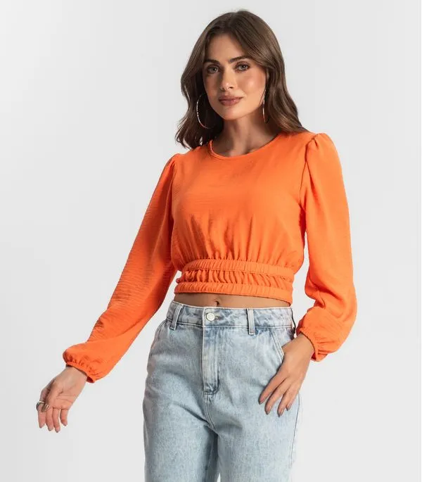 Blusa Feminina Manga Longa Endless Laranja G