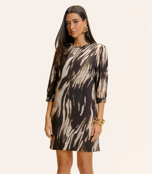 Vestido Curto Endless Viscose Khyara Feminina Preto G