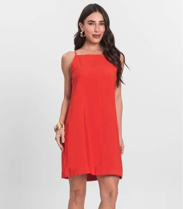 Vestido Feminino Decote Quadrado Endless Laranja G
