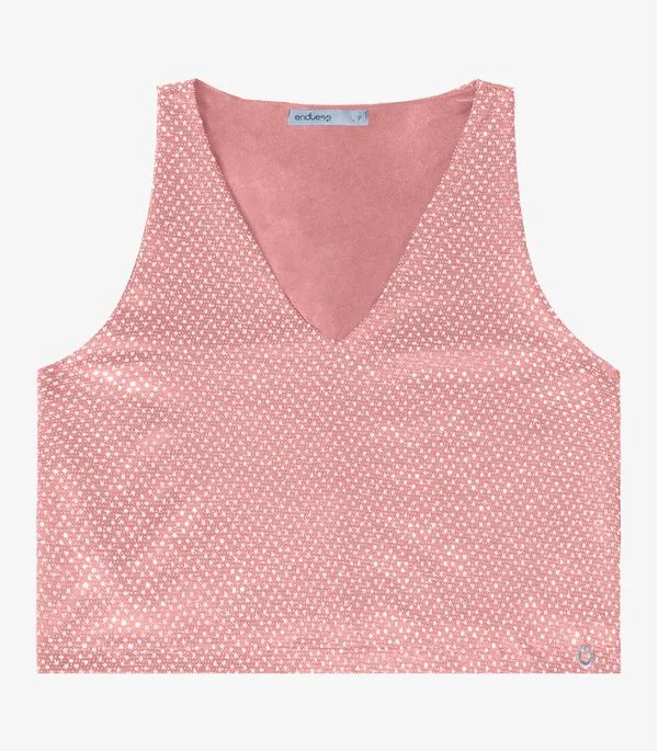 Regata Feminina Com Lantejoula Endless Rosa M