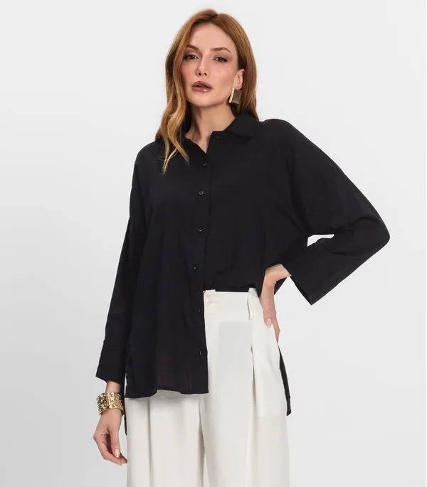 Camisa Feminina Manga Longa Endless Preto M
