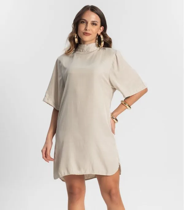 Vestido Curto Feminino Endless Bege P