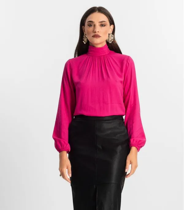 Blusa Viscose Manga Longa Endless Rosa G