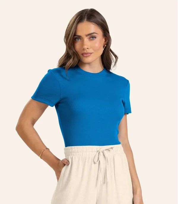 Blusa Feminina Em Ribana Endless Azul P