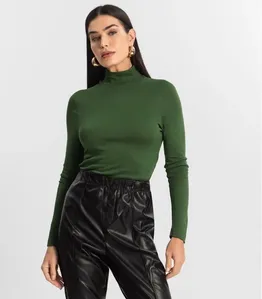 Blusa Manga Longa Vico Tricot Básica Endless Verde M
