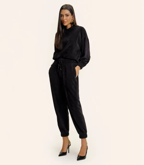 Conjunto Blusão Com Calça Endless Plush Feminina Preto M