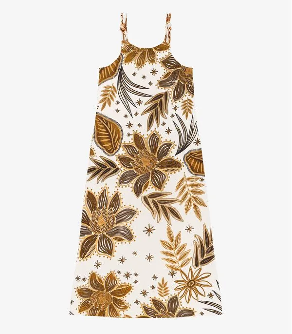 Vestido Midi Feminino Endless em Viscotorcion Amarelo M