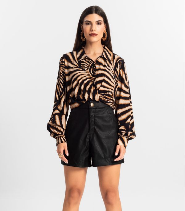 Camisa de Viscose Manga Longa Endless Preto M