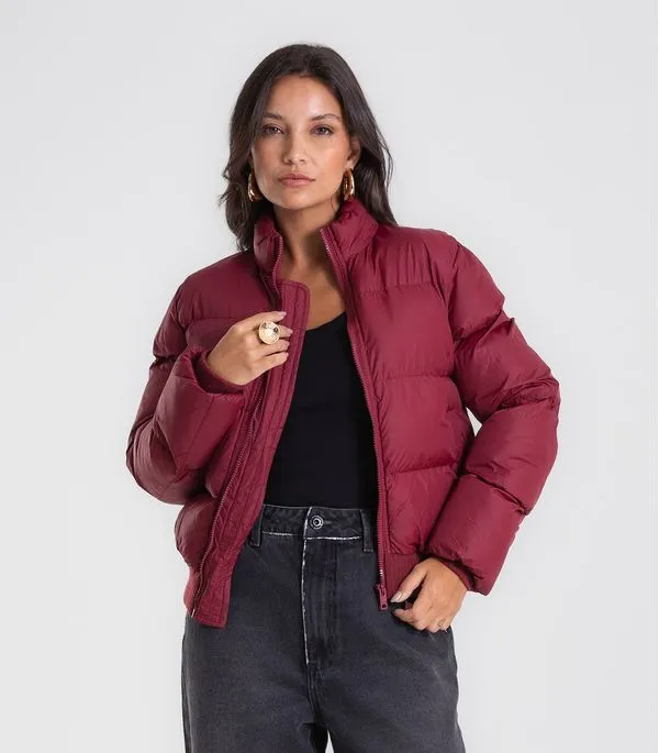 Jaqueta Feminina Puffer Microfibra Endless Vermelho GG