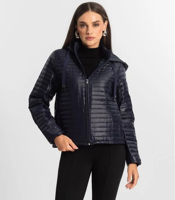 Jaqueta Feminina Com Capuz Endless Azul P
