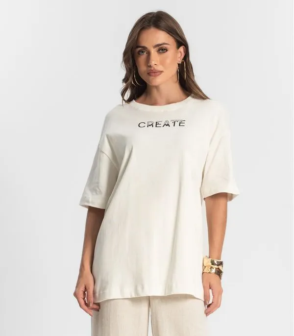 Camiseta Feminina Endless Bege M