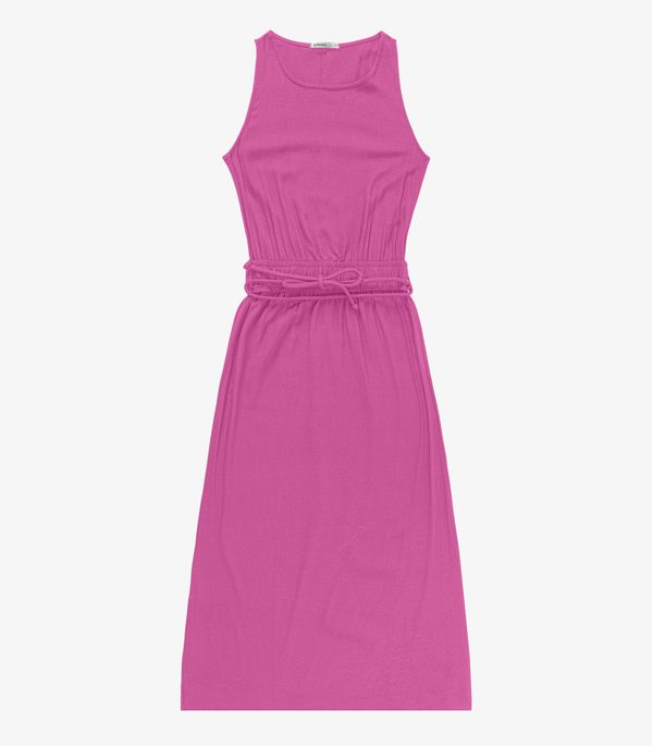 Vestido Midi Feminino Com Cinto Endless Rosa P