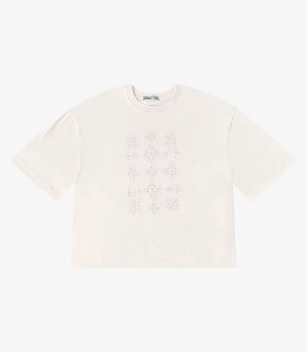 T- Shirt Feminina Meia Malha Endless Bege GG