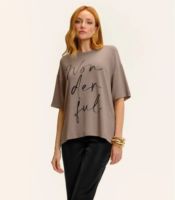 Camiseta Endless Molecotton de Viscose Feminina Marrom P