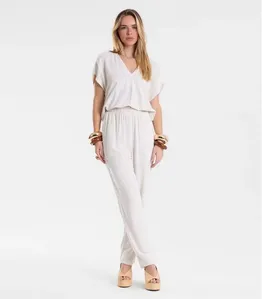 Calça Feminina Linho Strong Clochard Endless Bege M
