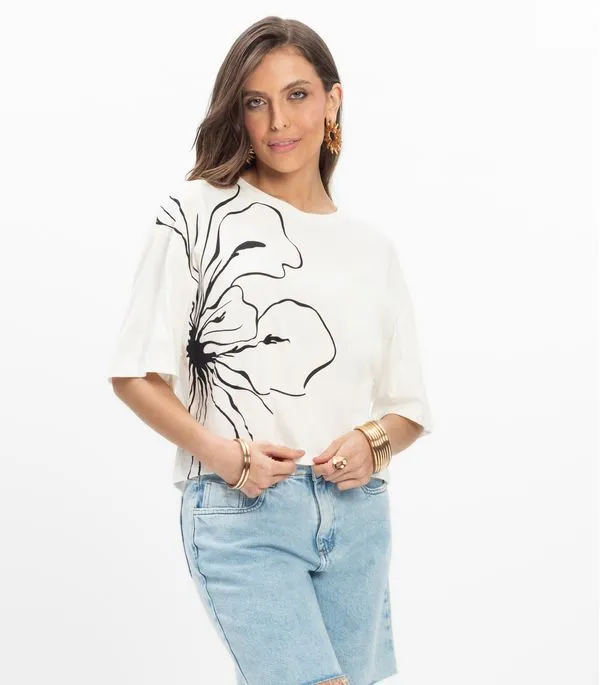 T- shirt Feminina Endless Bege G