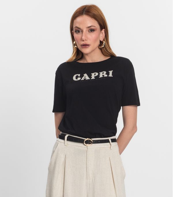 T- Shirt Feminina em Meia Malha Endless Preto P