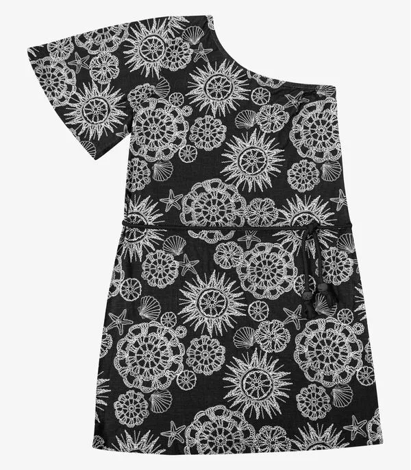 Vestido Feminino Assimetrico Com Cinto Endless Preto G