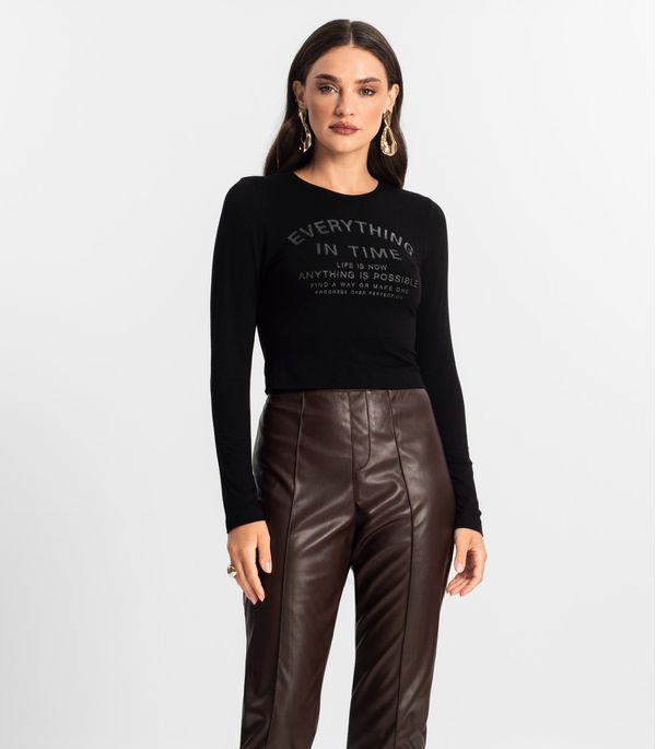 Blusa Feminino Manga Longa Endless Preto M
