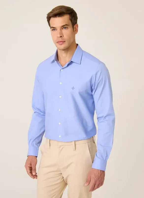 Camisa Slim Fit Lisa Dudalina Masculina 6