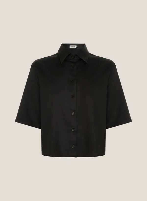 Camisa Cropped Lisa Dudalina Feminina 36