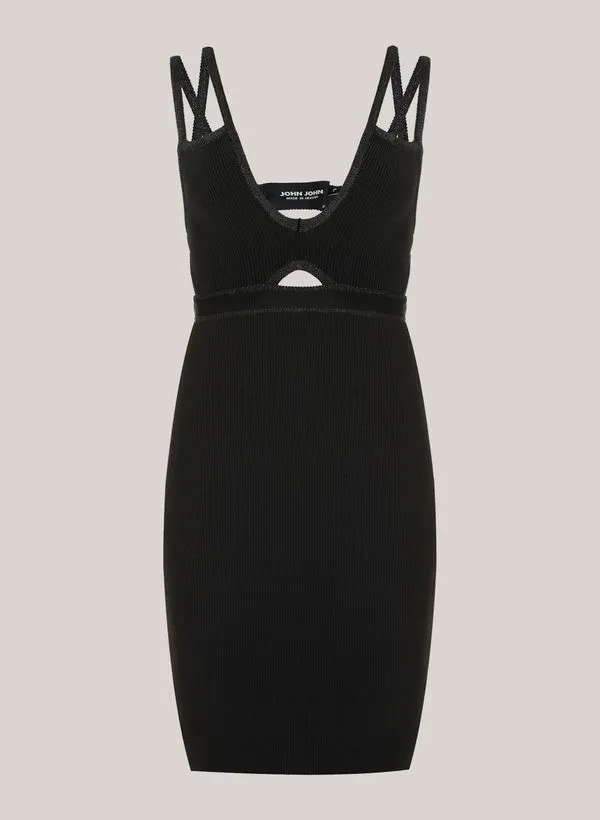 Vestido Justo Nia Black John John Feminino G