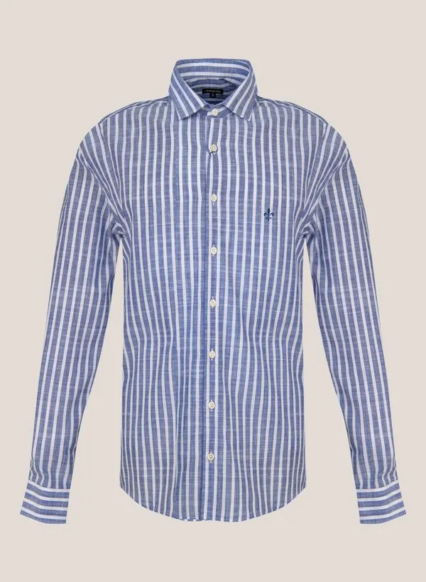 Camisa Slim Fit Listrada Dudalina Masculina 5