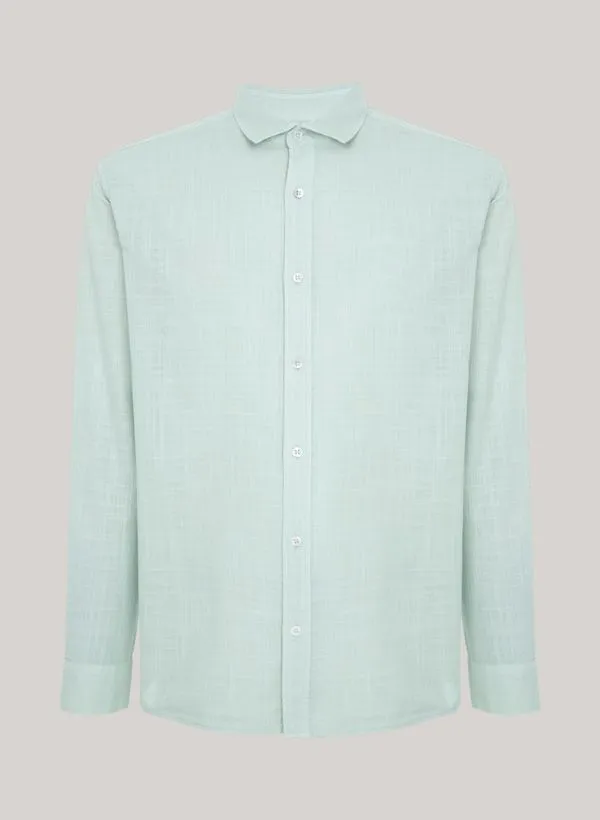 Camisa Relaxed Fit Cotton Green John John Masculina M