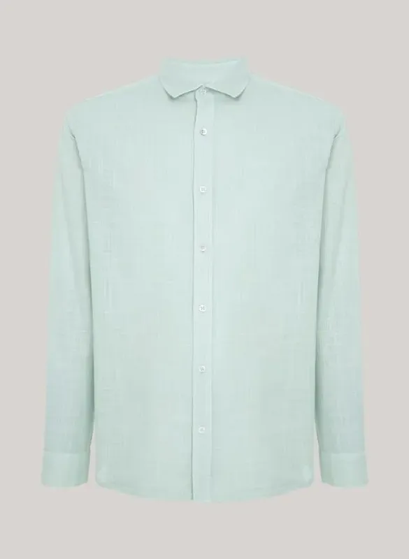 Camisa Relaxed Fit Cotton Green John John Masculina M