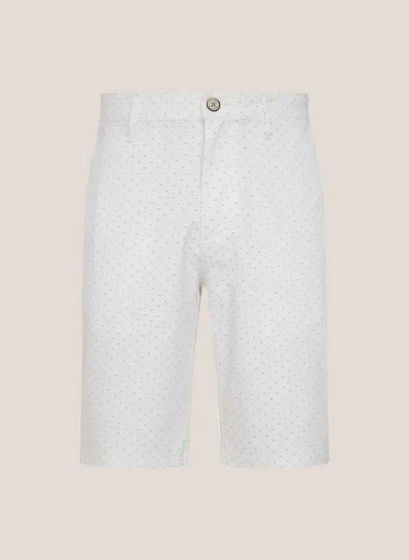 Bermuda Right Fit Mini Print Dudalina Masculina 38
