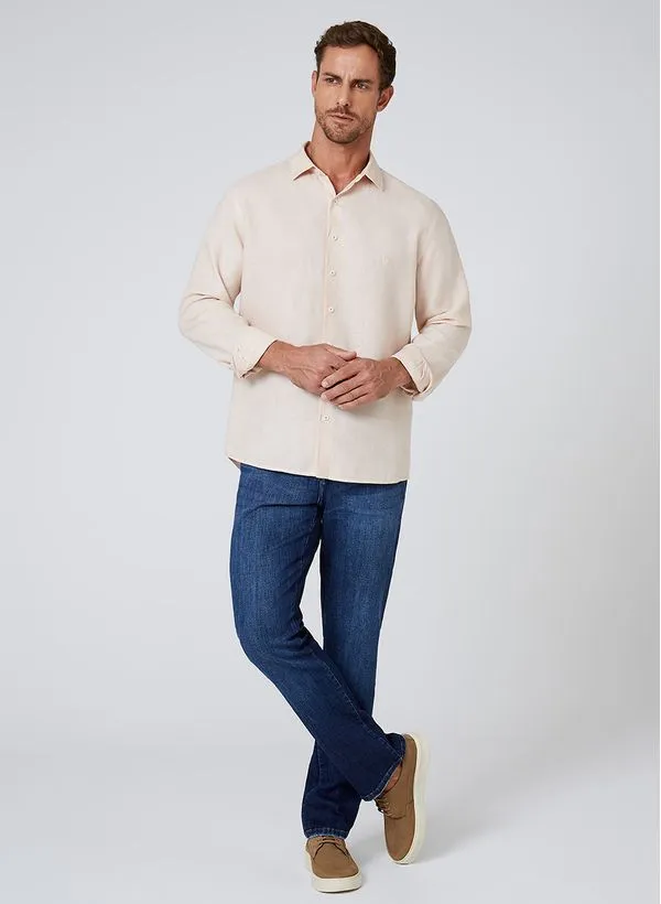 Camisa Slim Linenblend Dudalina Masculina 2