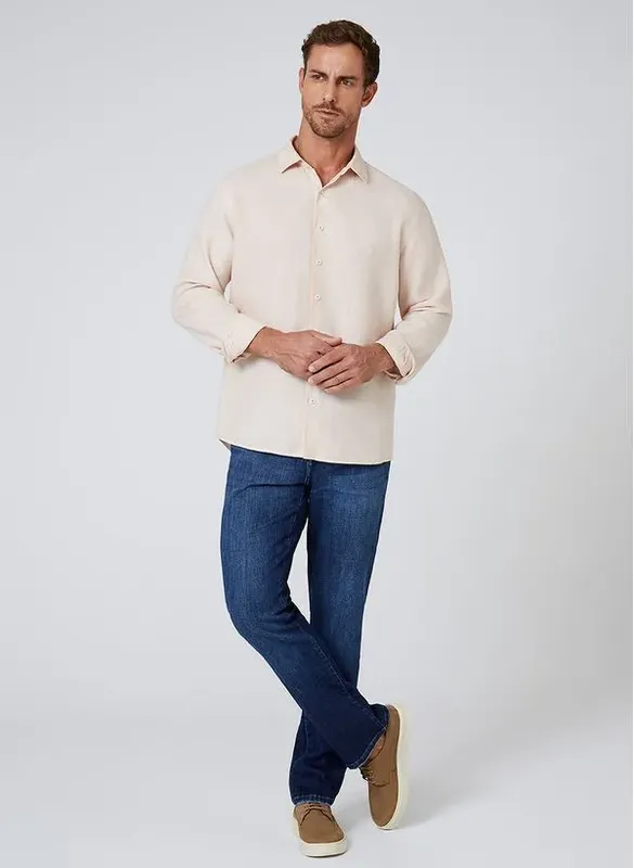 Camisa Slim Linenblend Dudalina Masculina 6