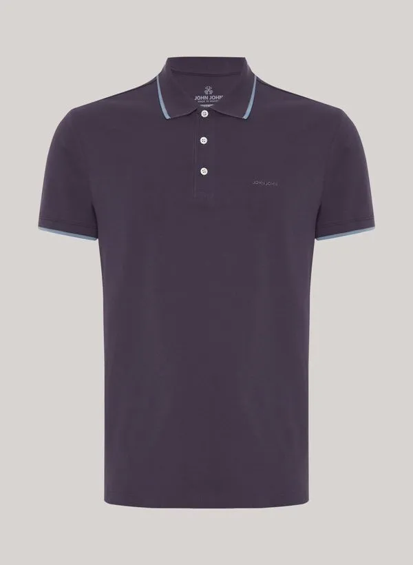 Polo Regular Fit 2 Lines Roxo John John Masculina PP