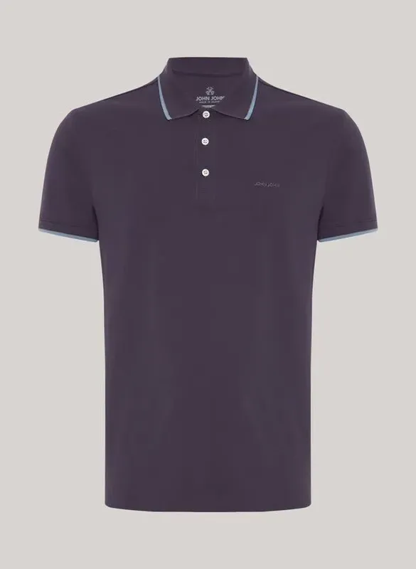 Polo Regular Fit 2 Lines Roxo John John Masculina PP