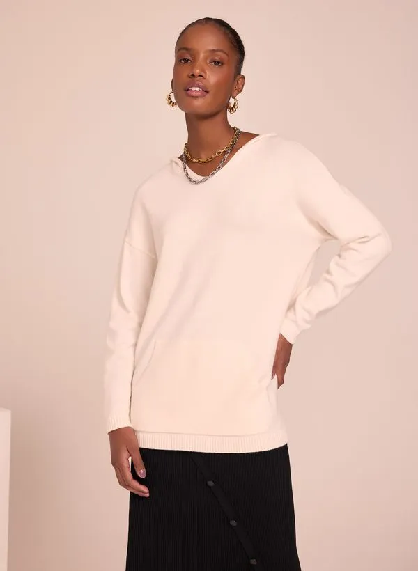 Pull Le Lis Alice Capuz Tricot Feminino PP